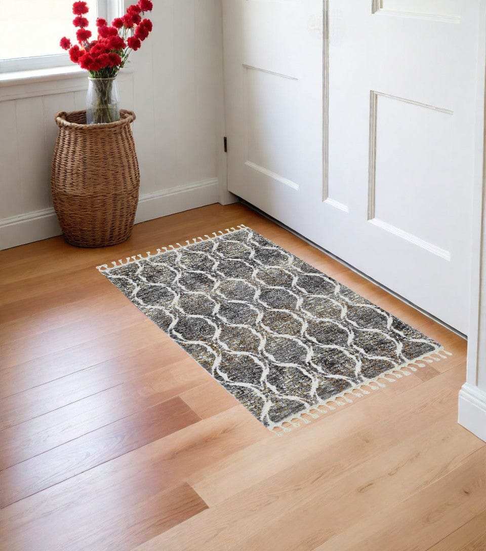 3' X 5' Gray Washable Area Rug - Homeroots - Flyclothing LLC