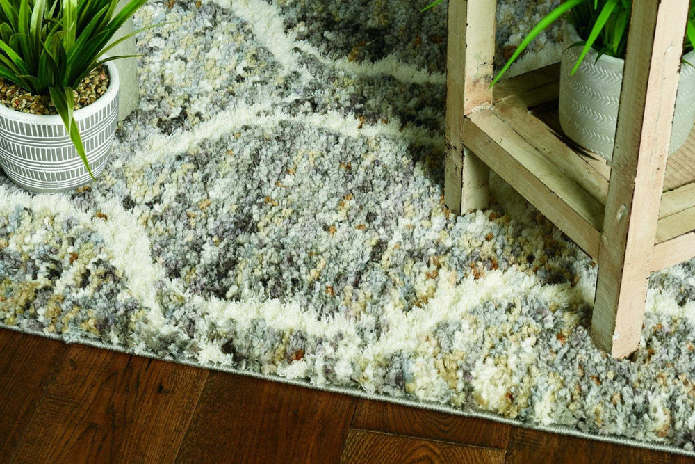 9' X 13' Gray Ogee Area Rug - Homeroots - Flyclothing LLC