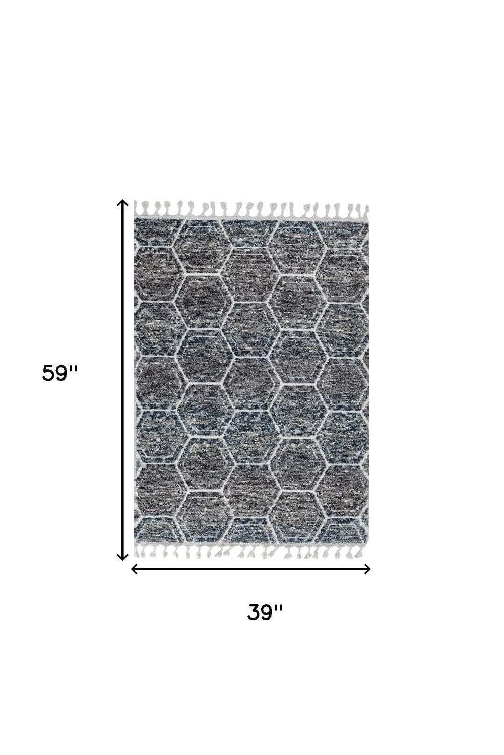 3' X 5' Gray Area Rug - Homeroots - Flyclothing LLC