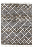 9' X 13' Brown and Ivory Geometric Area Rug - Homeroots - Flyclothing LLC
