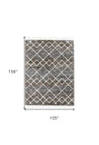 9' X 13' Brown and Ivory Geometric Area Rug - Homeroots - Flyclothing LLC