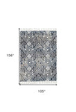 9' X 13' Gray and Ivory Geometric Area Rug - Homeroots - Flyclothing LLC
