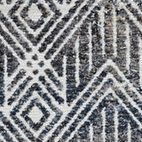 9' X 13' Gray and Ivory Geometric Area Rug - Homeroots - Flyclothing LLC