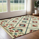3' X 5' Ivory Southwestern Area Rug - Homeroots - Flyclothing LLC