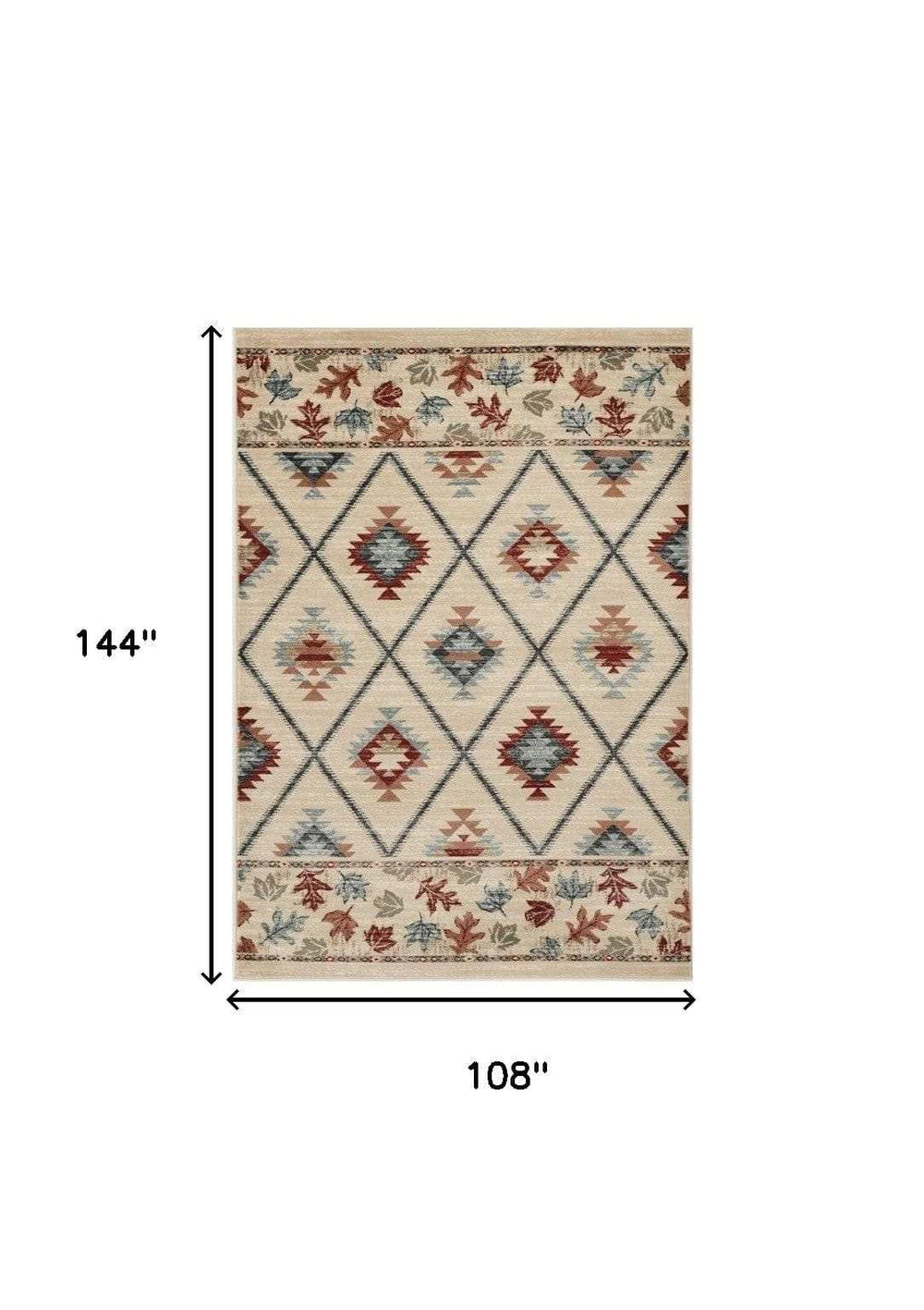 9' X 12' Ivory Area Rug - Homeroots - Flyclothing LLC