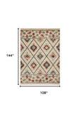 9' X 12' Ivory Area Rug - Homeroots - Flyclothing LLC