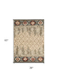 3' X 5' Ivory Southwestern Area Rug - Homeroots - Flyclothing LLC