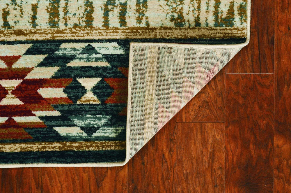 5' X 8' Ivory Machine Woven Pinegrove Lodge Indoor Area Rug - Homeroots - Flyclothing LLC