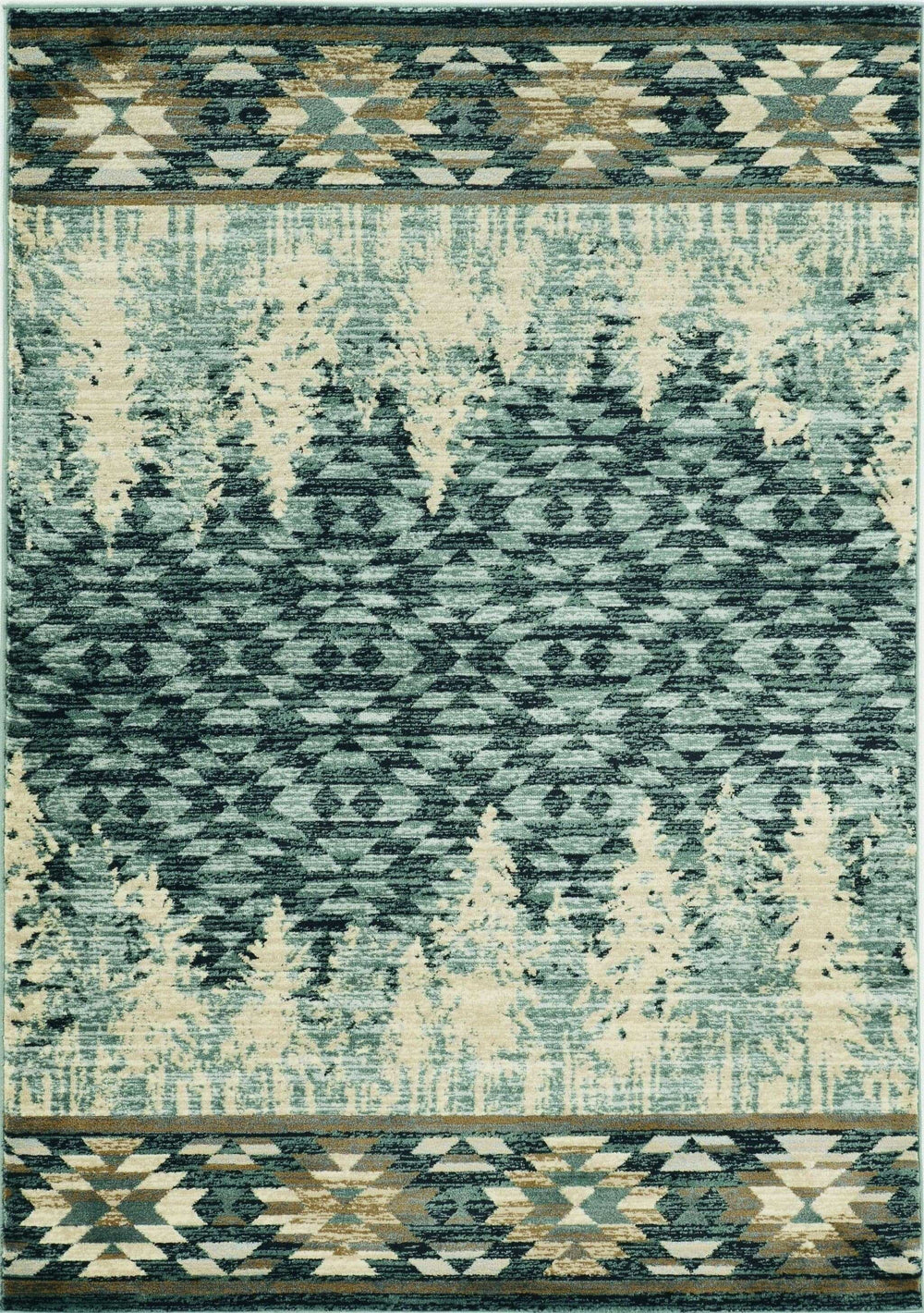 3' X 5' Slate Blue Southwestern Area Rug - Homeroots - Flyclothing LLC