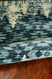 5' X 8' Slate Blue Winter Pine Trees Area Rug - Homeroots - Flyclothing LLC