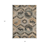 3' X 5' Beige and Ivory Woodland Lodge Area Rug - Homeroots - Flyclothing LLC