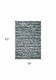 39 X 63 Blue Wool Rug - Homeroots - Flyclothing LLC