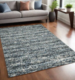 60 X 84 Blue Wool Rug - Homeroots - Flyclothing LLC