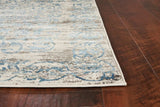 10' X 13' Ivory and Blue Floral Area Rug - Homeroots - Flyclothing LLC