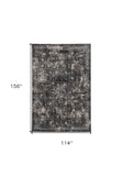 10' X 13' Black Damask Area Rug - Homeroots - Flyclothing LLC