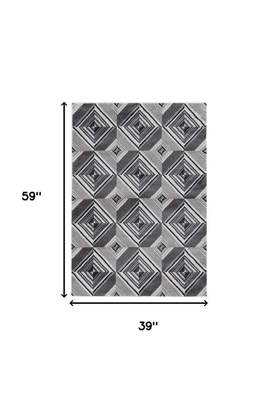 3' X 5' Gray Area Rug - Homeroots - Flyclothing LLC