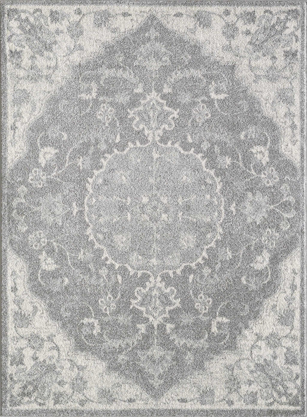 8' X 10' Gray Medallion Area Rug - Homeroots - Flyclothing LLC