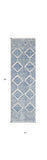 7' X 7' Ivory and Blue Runner Rug - Homeroots - Flyclothing LLC