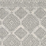 7' X 12' Gray and Ivory Geometric Area Rug - Homeroots - Flyclothing LLC