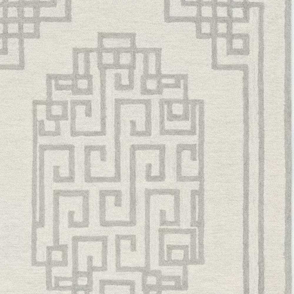 8' X 10' Gray and Ivory Wool Hand Tufted Area Rug - Homeroots - Flyclothing LLC