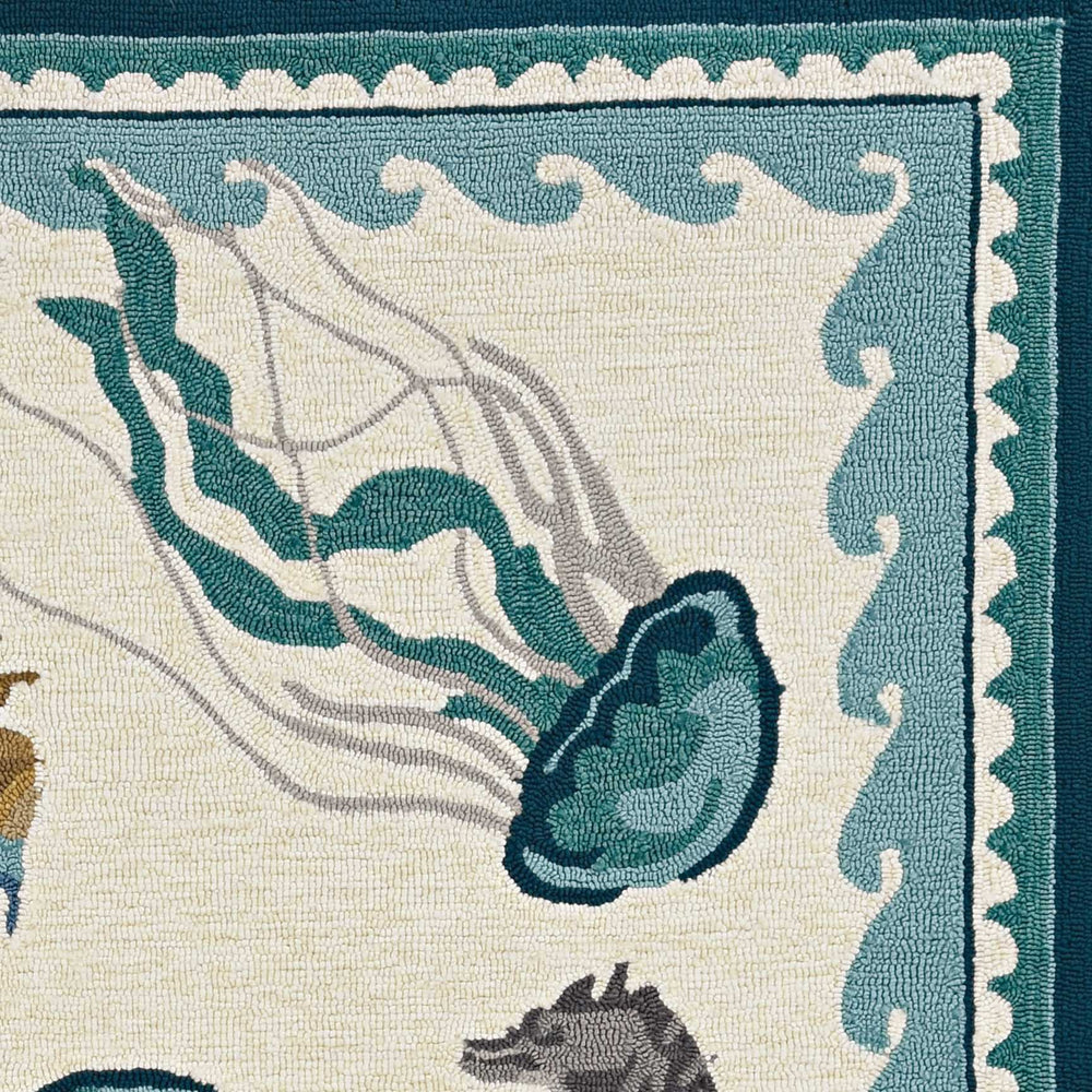 8' Round Hand Tufted Area Rug With UV Protection - Homeroots - Flyclothing LLC