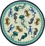 8' Round Hand Tufted Area Rug With UV Protection - Homeroots - Flyclothing LLC