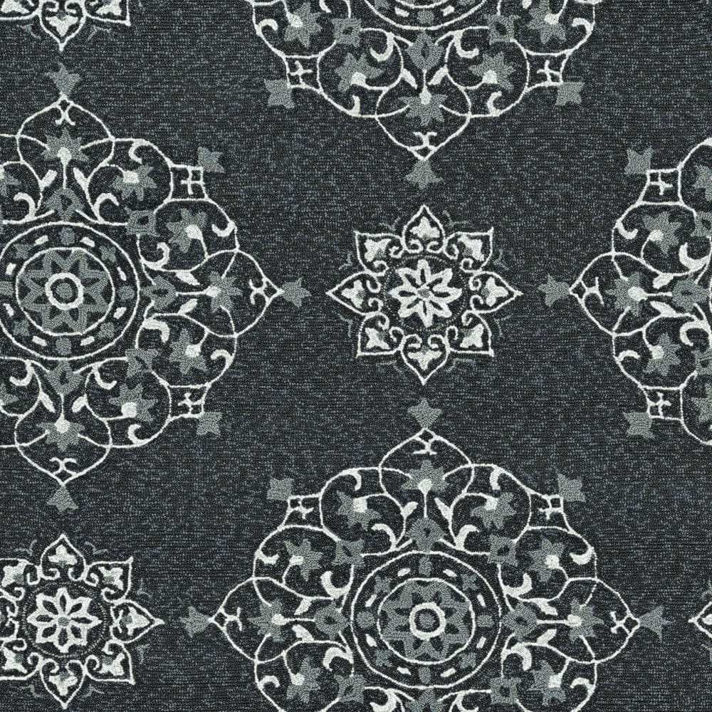 3' X 5' Charcoal Medallion Hand Tufted Area Rug - Homeroots - Flyclothing LLC