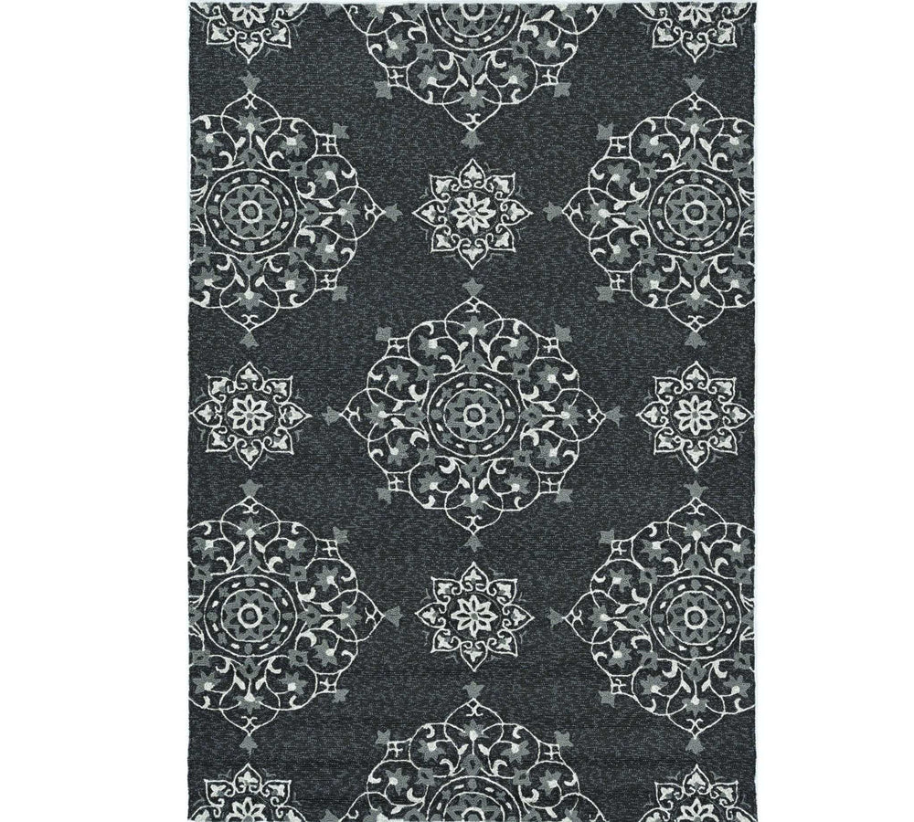 3' X 5' Charcoal Medallion Hand Tufted Area Rug - Homeroots - Flyclothing LLC