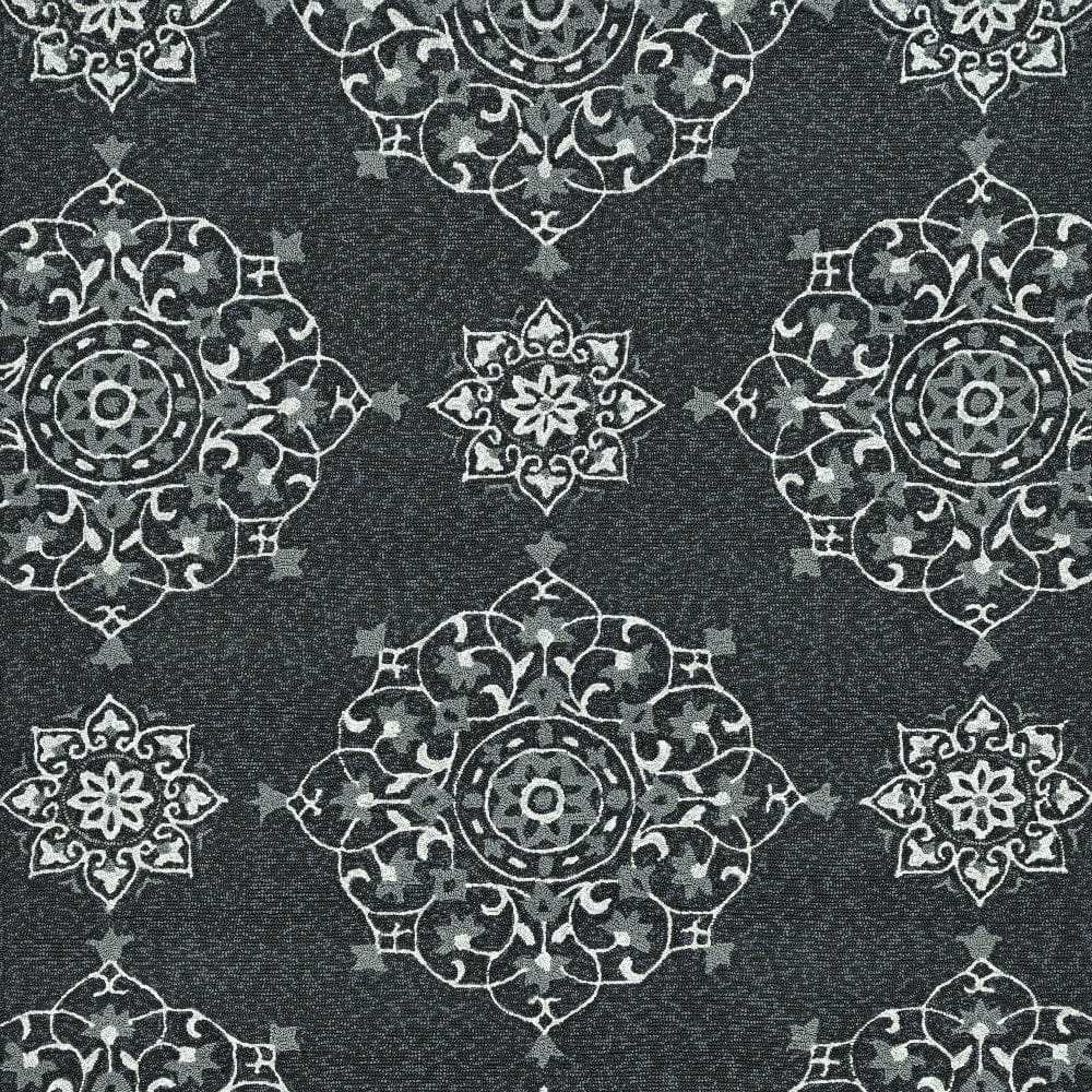 3' X 5' Charcoal Medallion Hand Tufted Area Rug - Homeroots - Flyclothing LLC