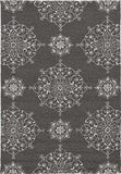 5' X 8' Charcoal Round Floral Handmade Indoor Outdoor Area Rug - Homeroots - Flyclothing LLC