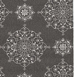 5' X 8' Charcoal Round Floral Handmade Indoor Outdoor Area Rug - Homeroots - Flyclothing LLC