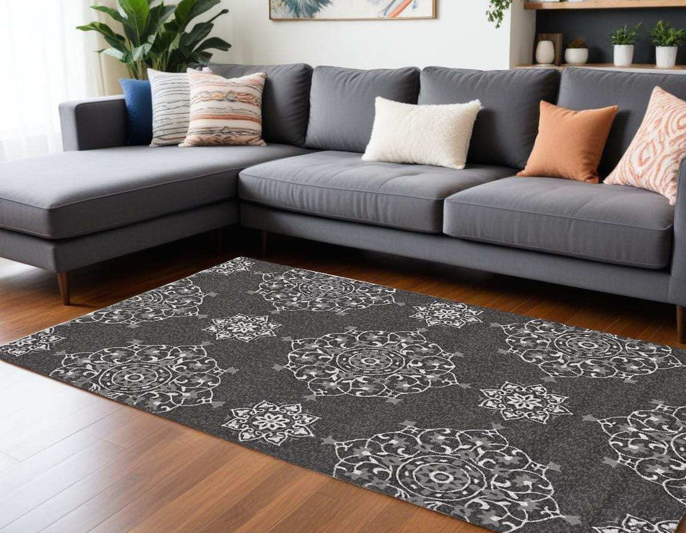 8' X 10' Charcoal Hand Tufted Area Rug - Homeroots - Flyclothing LLC