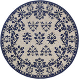 8' Blue Round Hand Tufted Area Rug With UV Protection - Homeroots - Flyclothing LLC