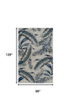 8' X 11' Blue and Gray Wool Hand Tufted Area Rug - Homeroots - Flyclothing LLC