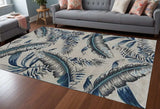 8' X 11' Blue and Gray Wool Hand Tufted Area Rug - Homeroots - Flyclothing LLC