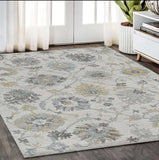 5' X 7' Ivory Hand Tufted Space Dyed Floral Traditional Indoor Area Rug - Homeroots - Flyclothing LLC