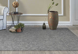 8' Grey Hand Tufted Space Dyed Floral Ogee Indoor Runner Rug - Homeroots - Flyclothing LLC