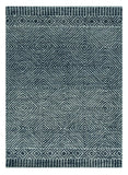 5' X 7' Grey Black Hand Tufted Space Dyed Geometric Indoor Area Rug - Homeroots - Flyclothing LLC
