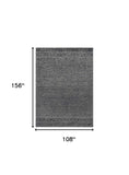 108 X 156 Grey Or Black Wool Rug - Homeroots - Flyclothing LLC