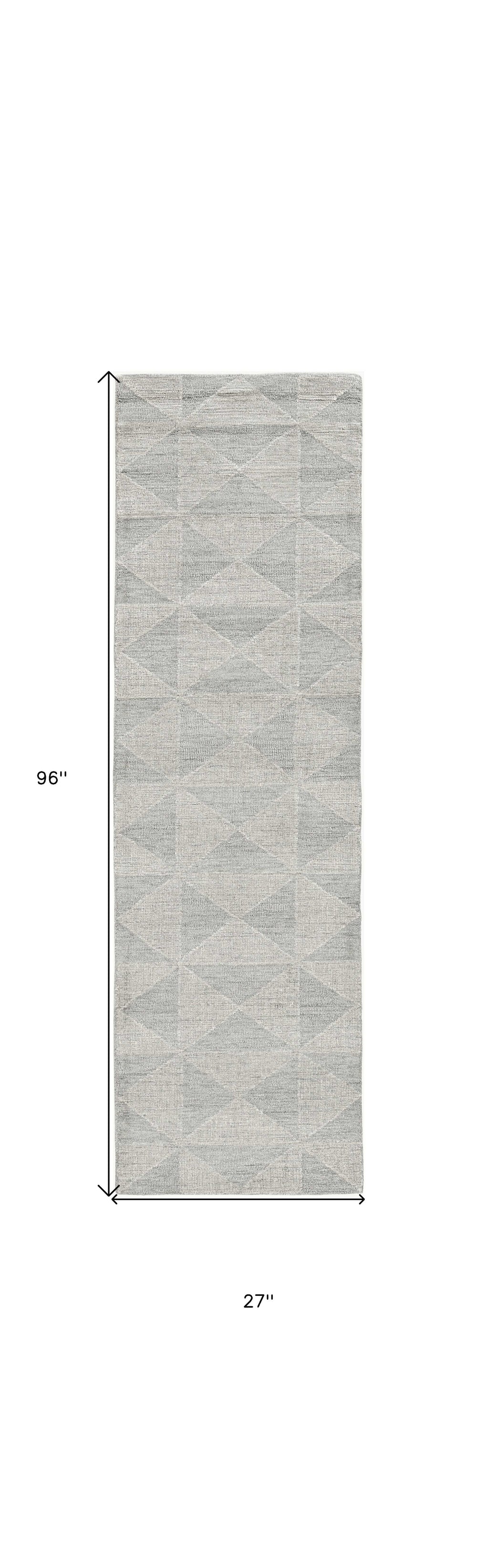 8' Ivory Wool Handmade Runner Rug - Homeroots - Flyclothing LLC