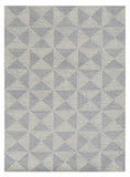 5' X 7' Ivory Geometric Pattern Wool Indoor Area Rug - Homeroots - Flyclothing LLC