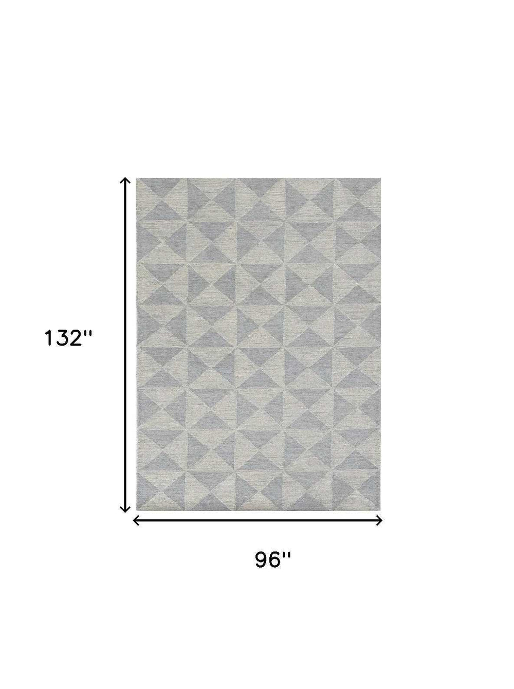 8' X 11' Ivory Hand Tufted Space Dyed Geometric Indoor Area Rug - Homeroots - Flyclothing LLC