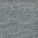 5' X 7' Denim Blue Hand Tufted Space Dyed Geometric Indoor Area Rug - Homeroots - Flyclothing LLC