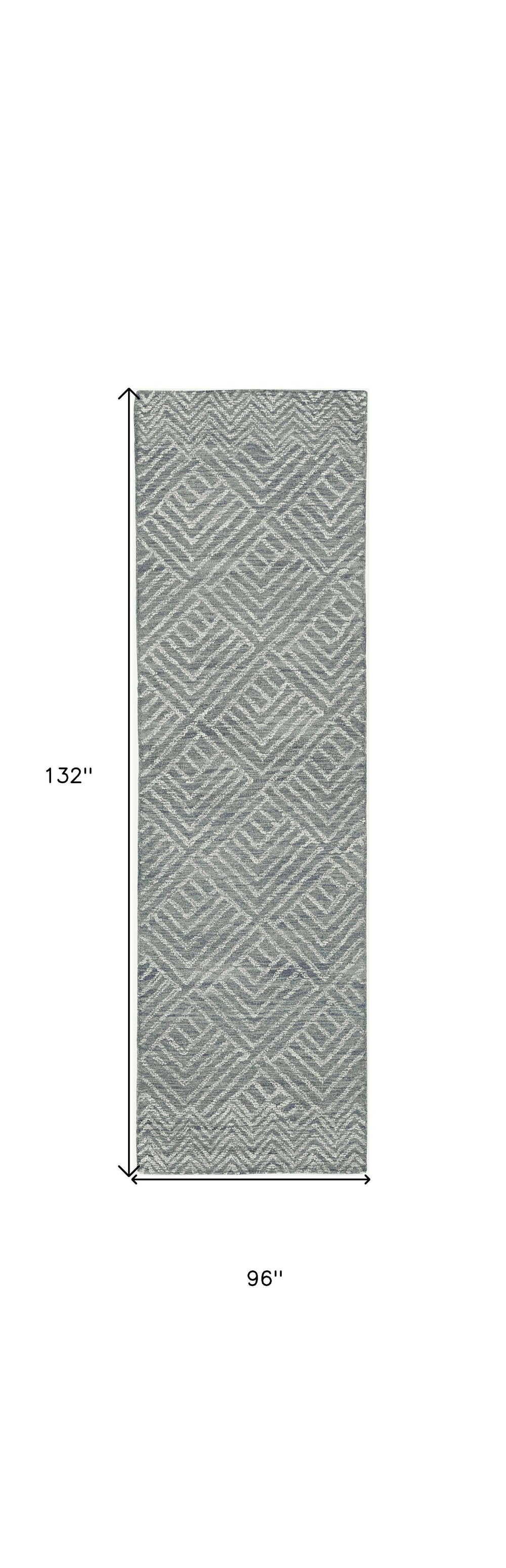 96 X 132 Denim Wool Rug - Homeroots - Flyclothing LLC