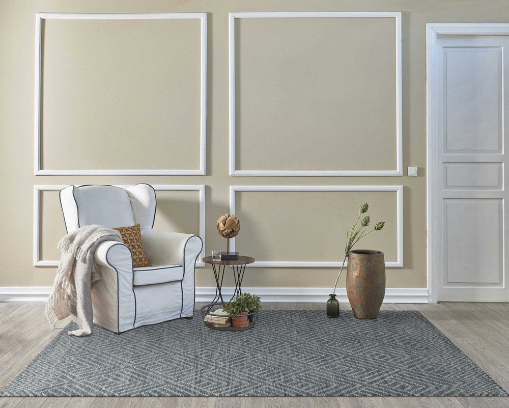 108 X 156 Denim Wool Rug - Homeroots - Flyclothing LLC