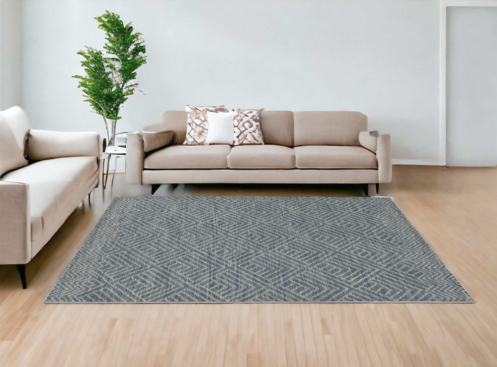 108 X 156 Denim Wool Rug - Homeroots - Flyclothing LLC