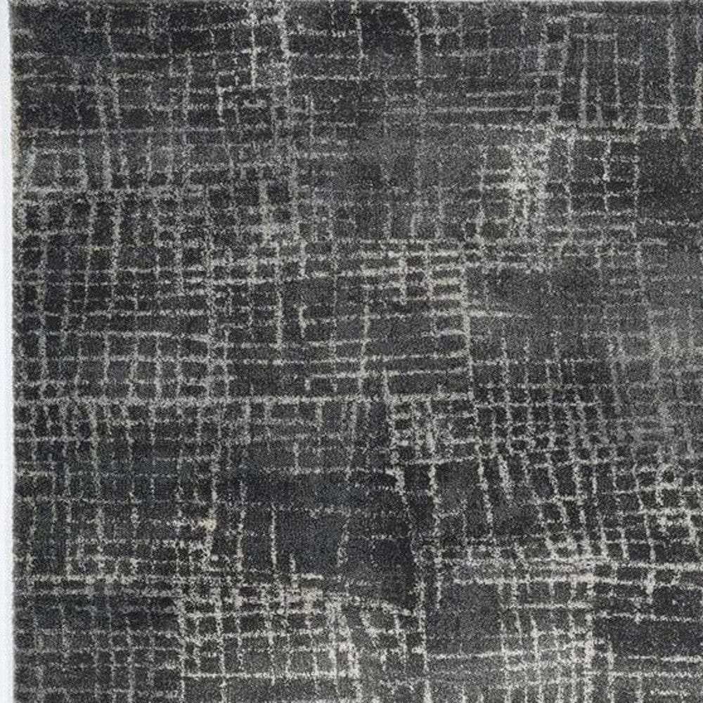 5' X 8' Grey Machine Woven Abstract Scratch Indoor Area Rug - Homeroots - Flyclothing LLC