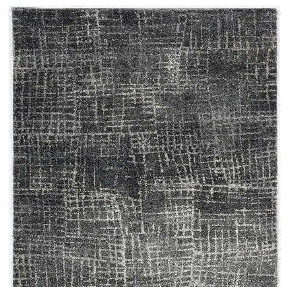 5' X 8' Grey Machine Woven Abstract Scratch Indoor Area Rug - Homeroots - Flyclothing LLC