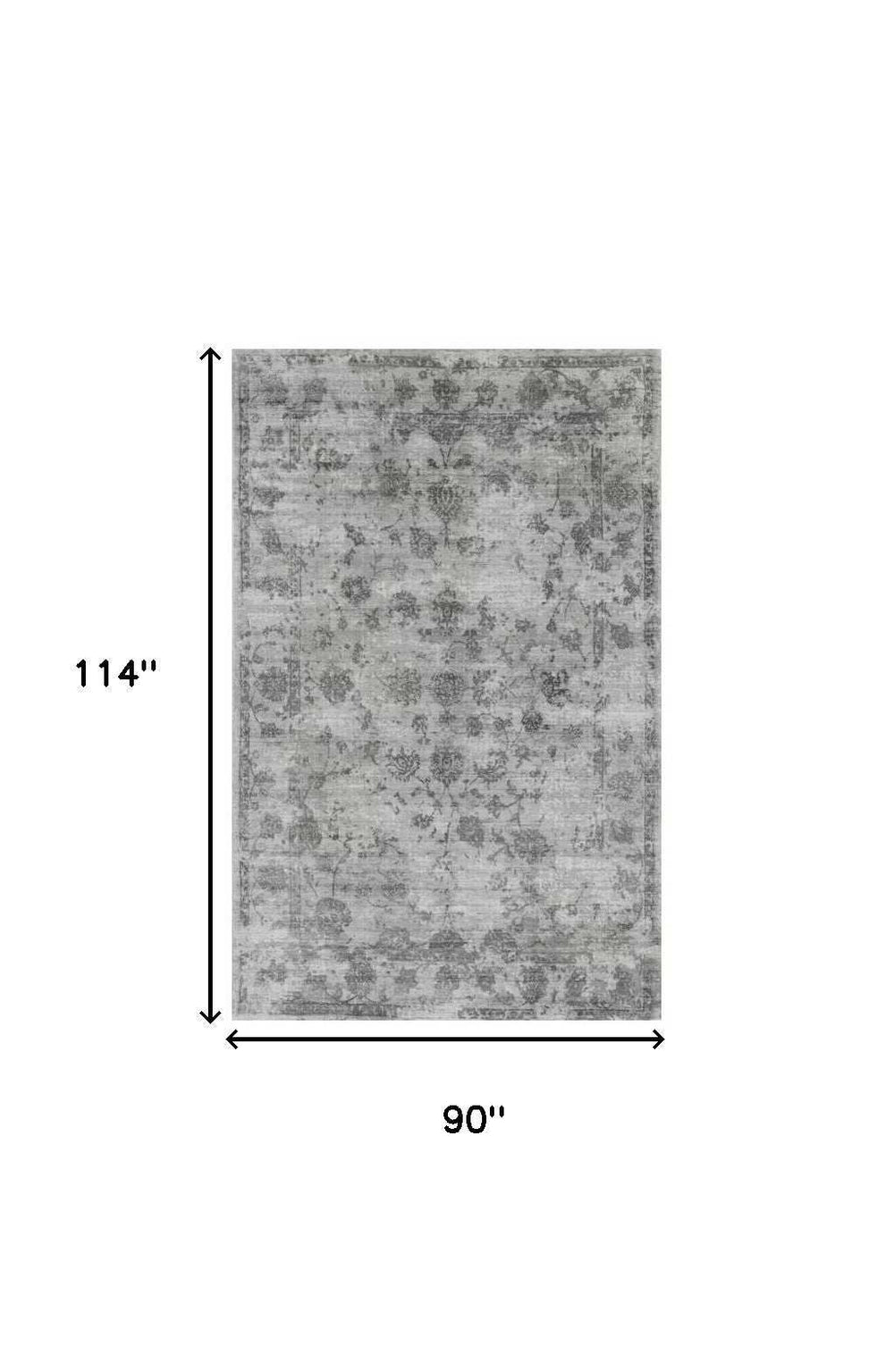 8' X 10' Gray Hand Loomed Area Rug - Homeroots - Flyclothing LLC