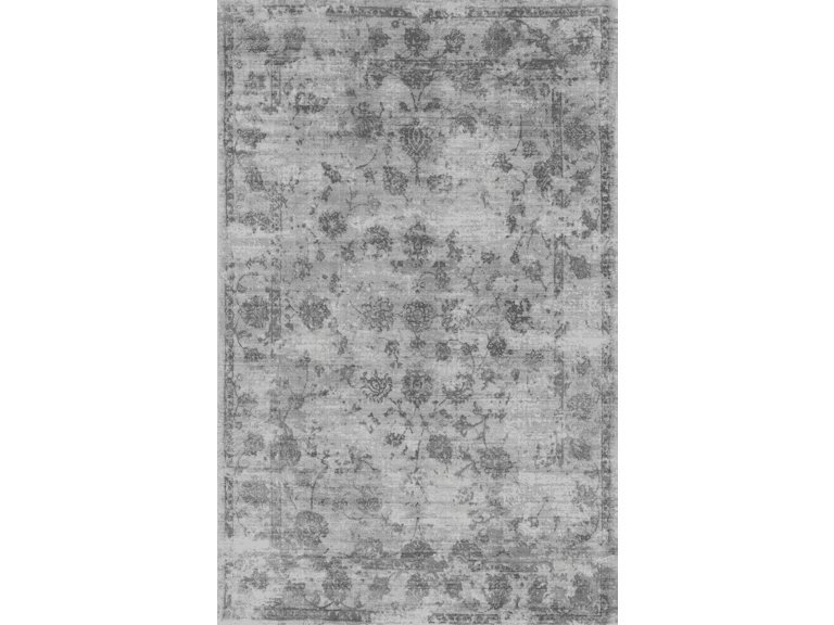 9' X 13' Gray Floral Vines Hand Loomed Distressed Area Rug - Homeroots - Flyclothing LLC